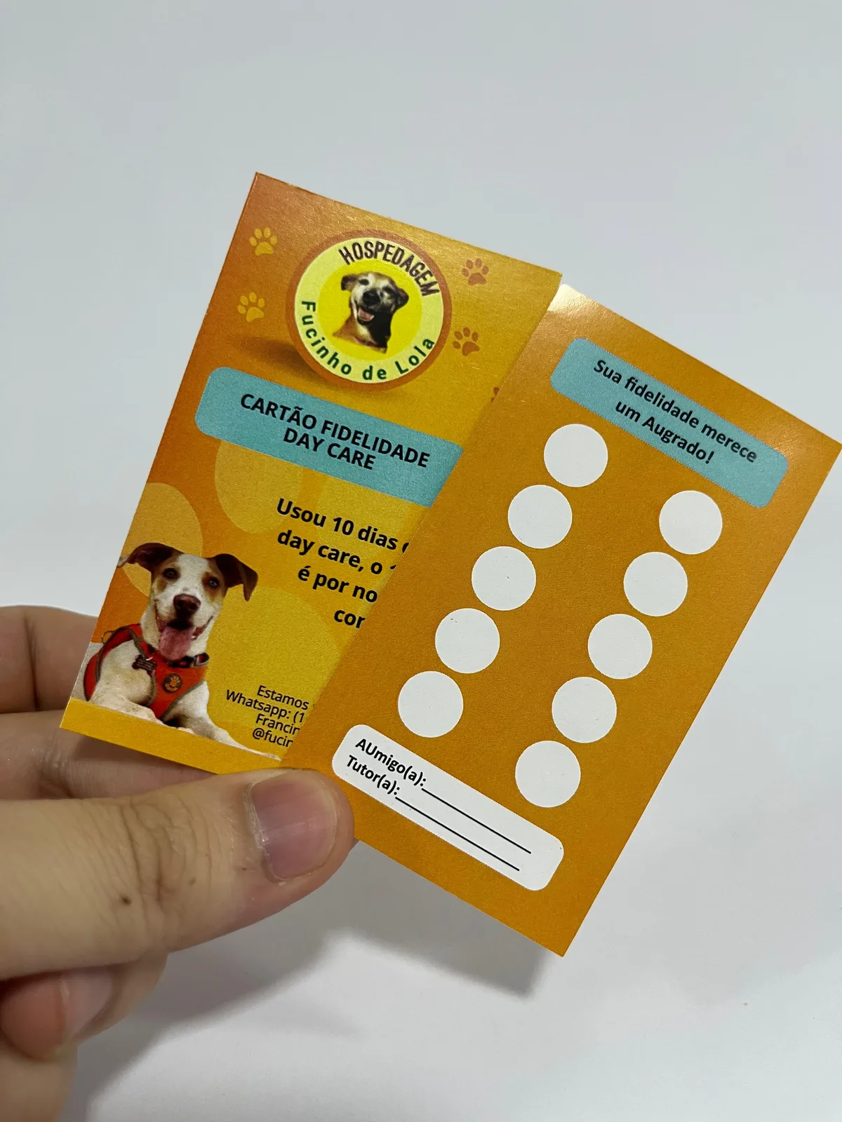 Cartão fidelidade personalizado, outro modelo