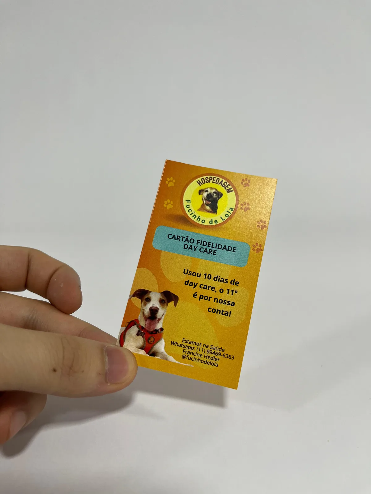 Cartão fidelidade personalizado, detalhe