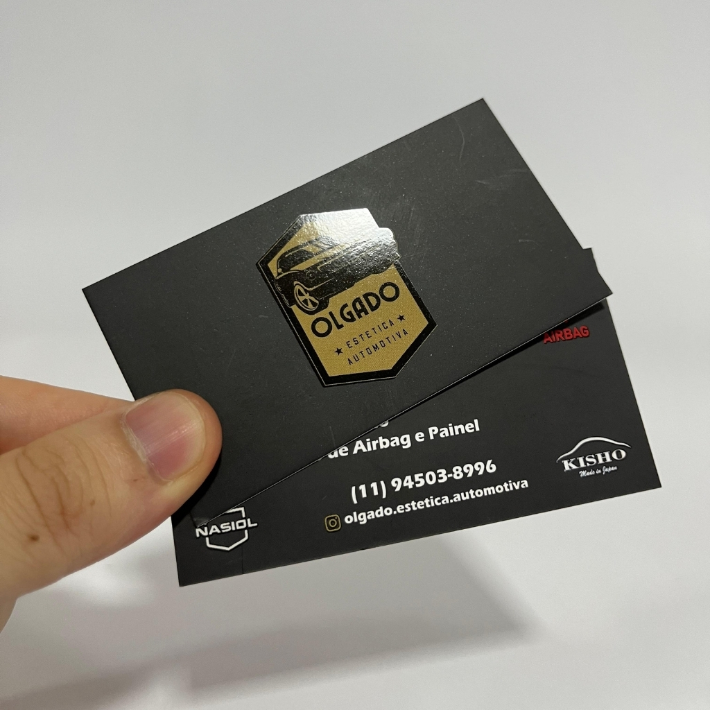 Cartão de visita com verniz localizado, outro modelo
