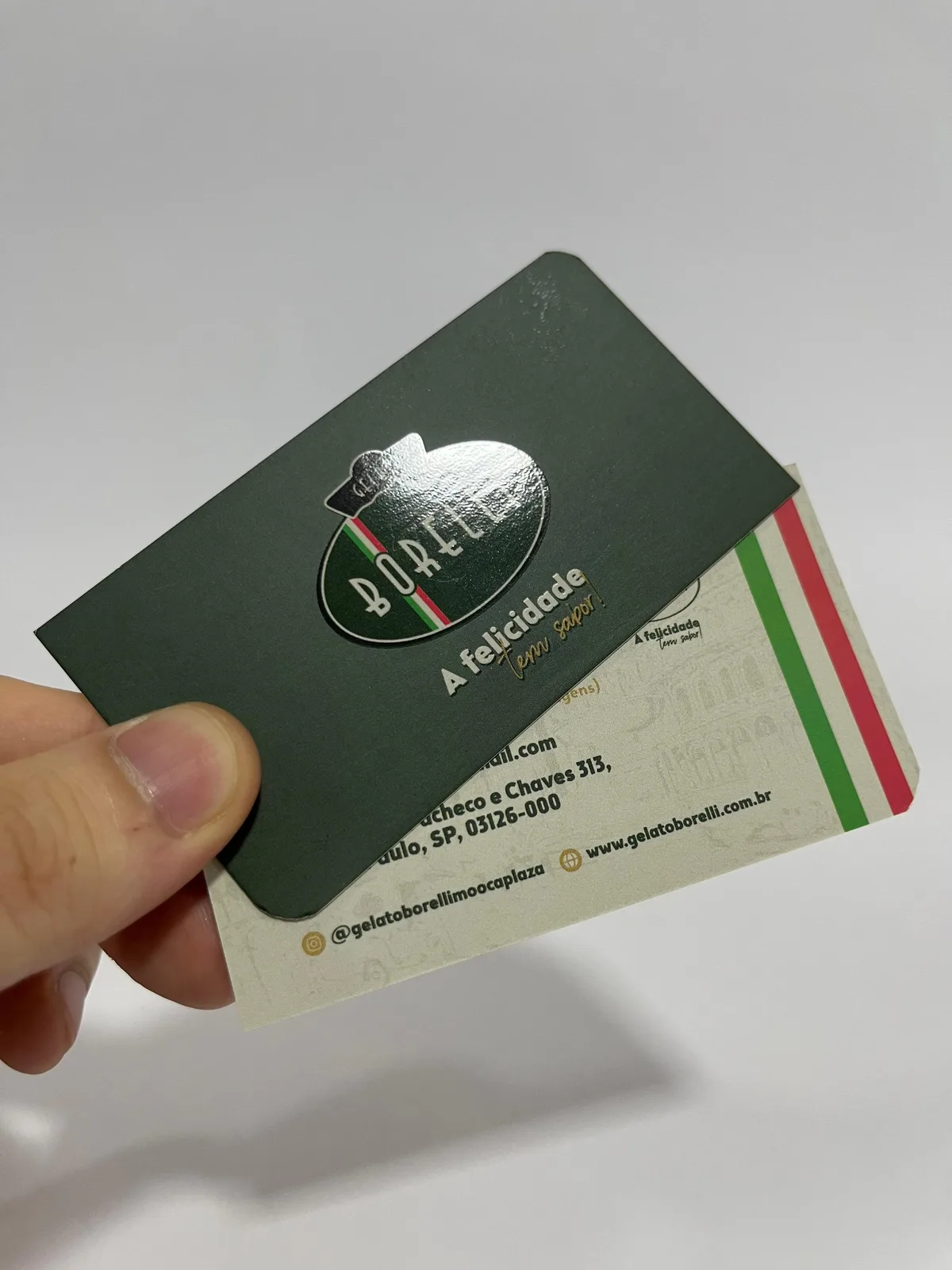 Cartão de visita com verniz localizado, outro modelo