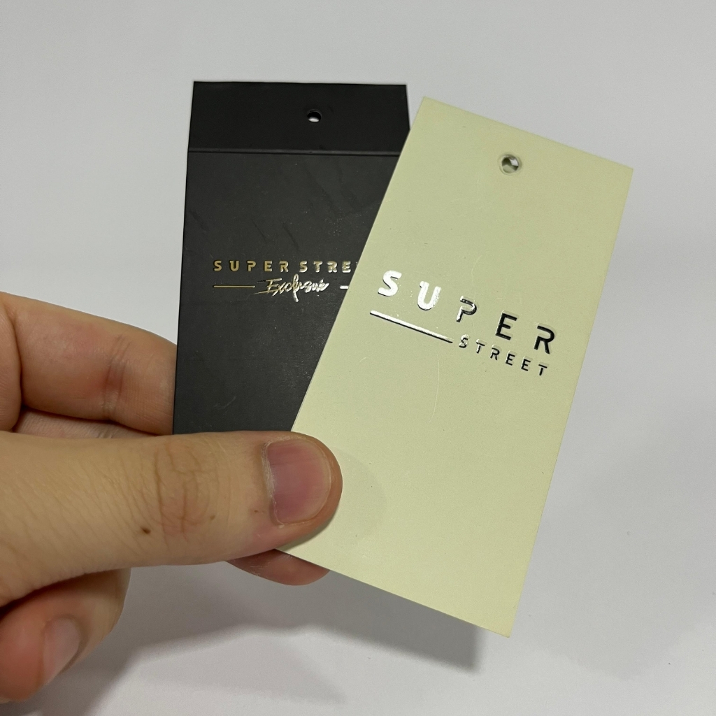 Etiqueta/tag personalizada com dobra
