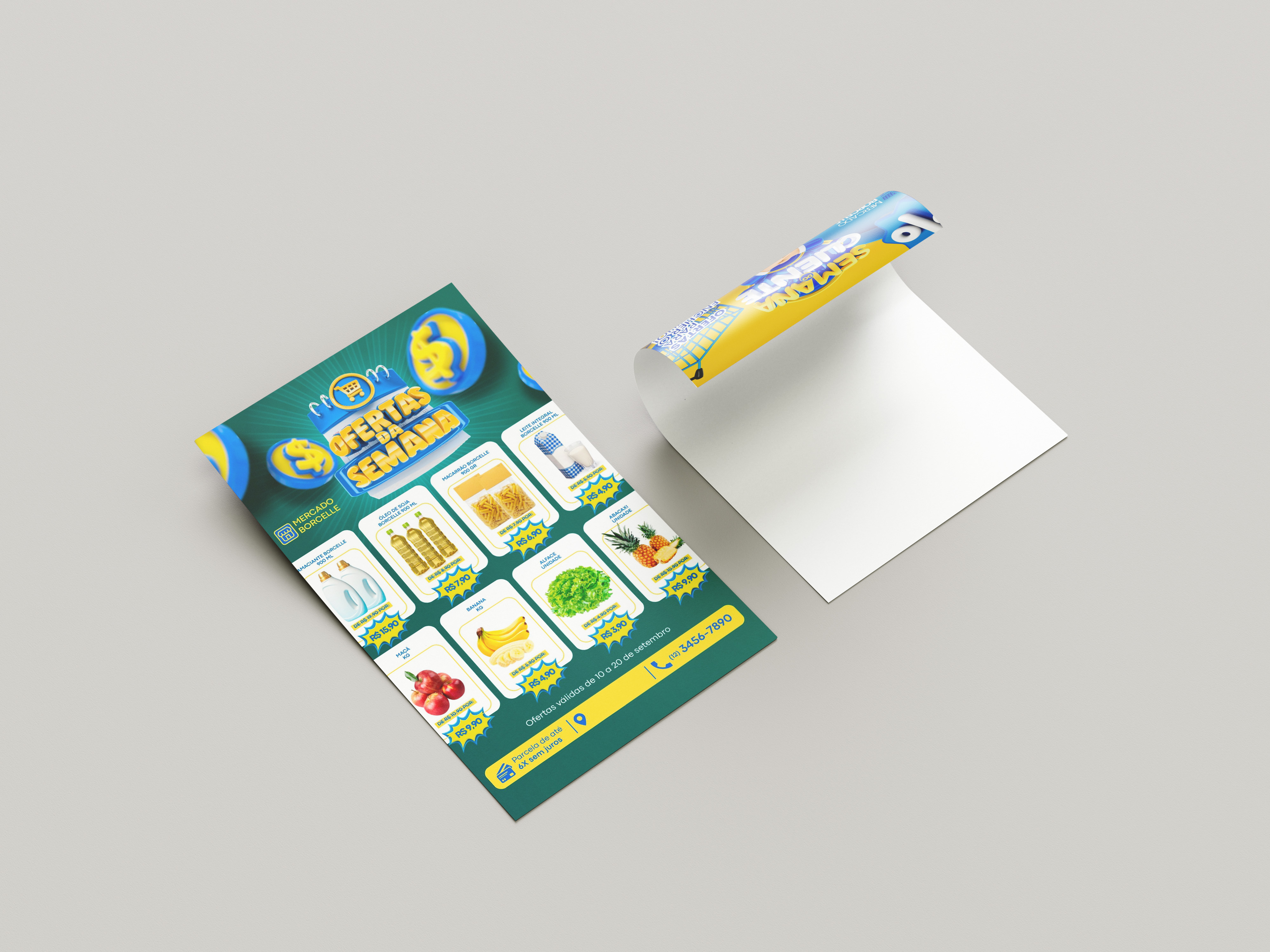 Mockup de panfleto A4 impresso