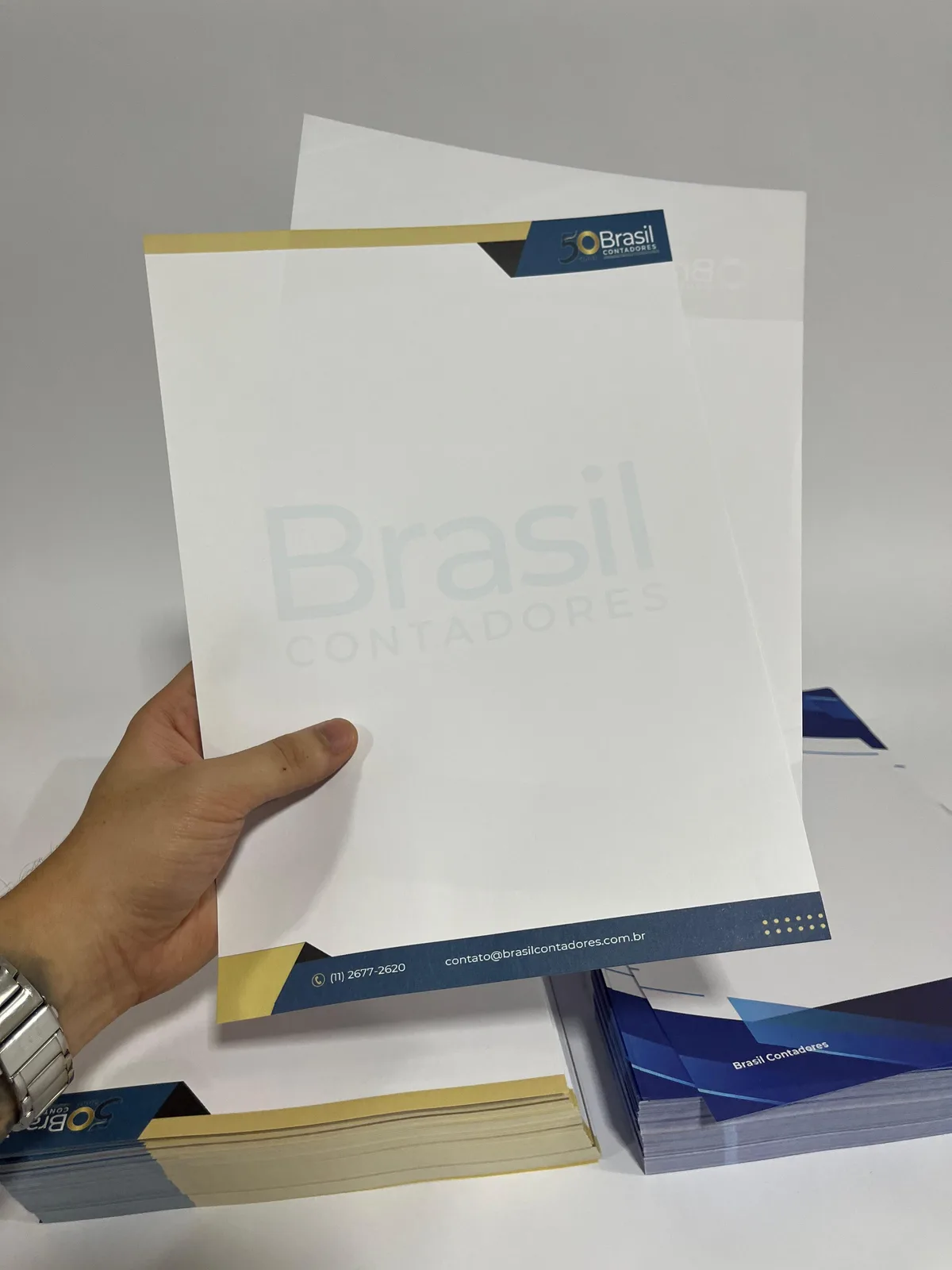 Papel timbrado personalizado, detalhe