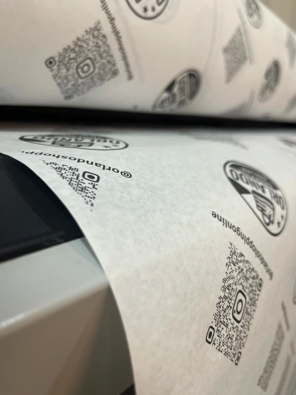 Papel vegetal impresso, detalhe